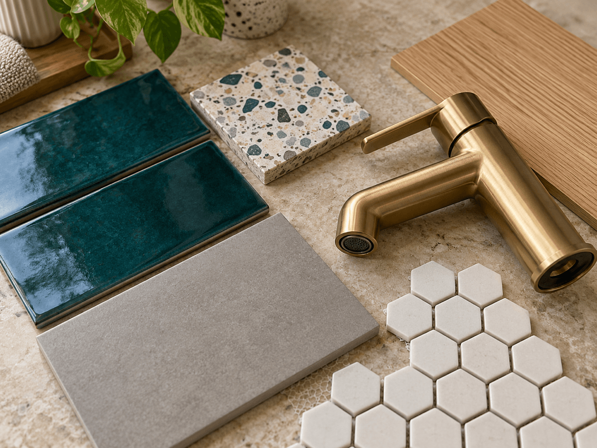 Porcelain, Ceramic or Mosaic? Matching Bathroom Tiles to Floors and Walls